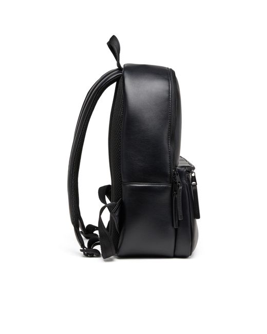 DIESEL Black Medium Holi-D Zipped Backpack for men