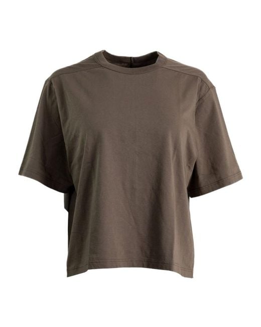 Rick Owens Brown Short Sleeved Crewneck T-Shirt
