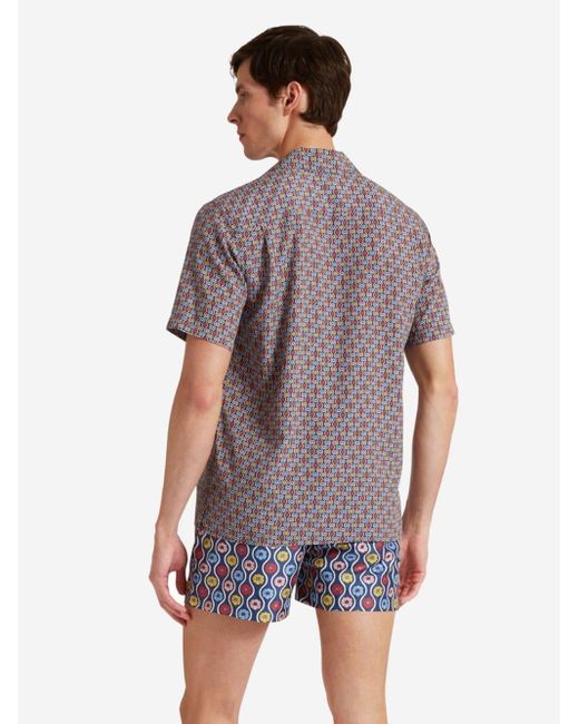 Orlebar Brown Purple Short-Sleeved Shirt for men