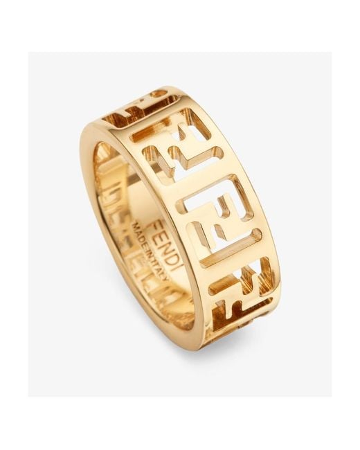 Fendi Metallic Colored Metal Ring