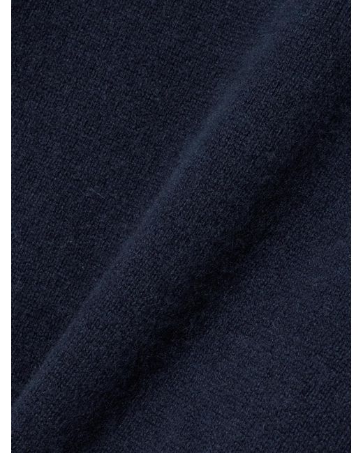 The Elder Statesman Blue Cashmere Turtleneck Sweater