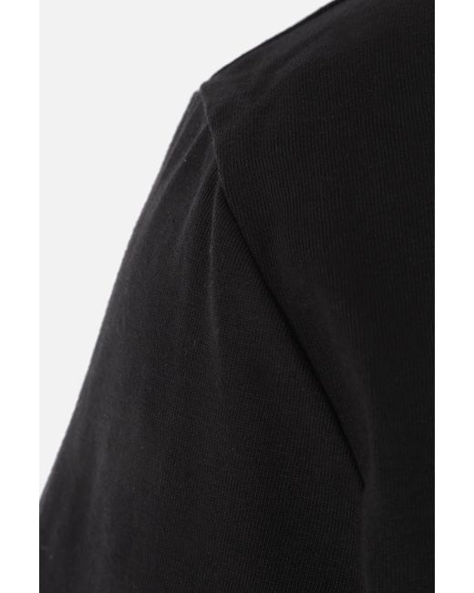 MSGM Black Logo-Print Cotton T-Shirt for men