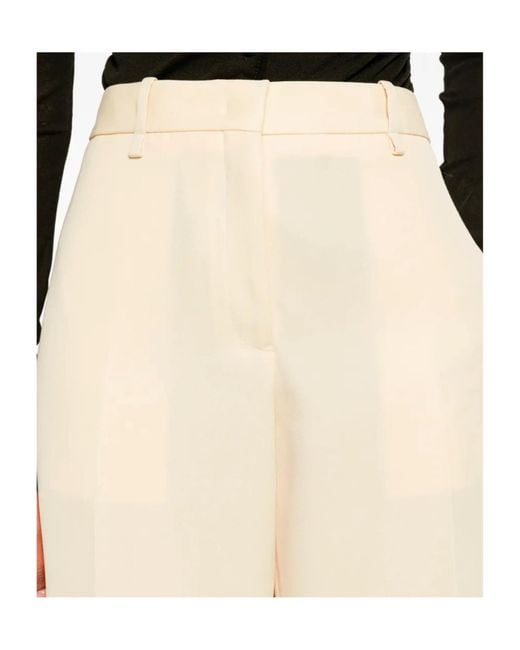 Jil Sander Natural High-Waisted Wool Trousers