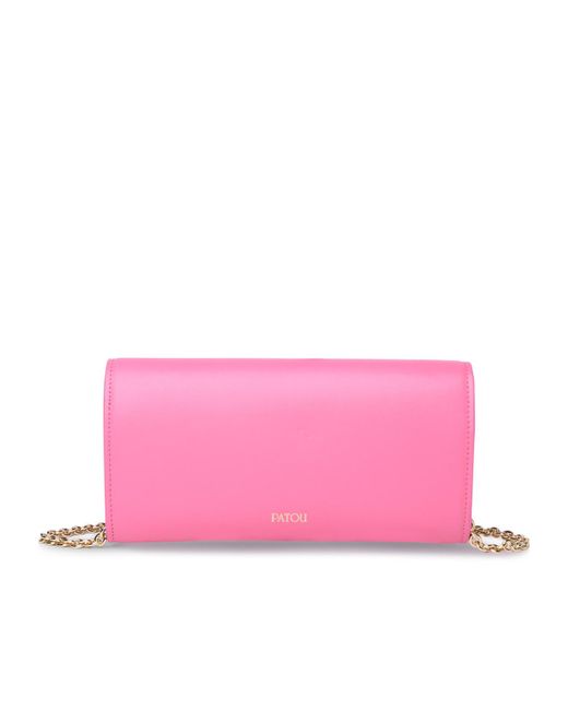 Patou Pink Logo Shoulder Bag