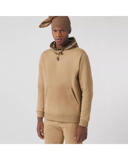 Burberry Natural Cotton Sweatshirt With Hood And Pocket for men