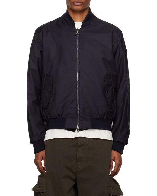 Moncler Blue Barn Reversible Bomber Jacket for men
