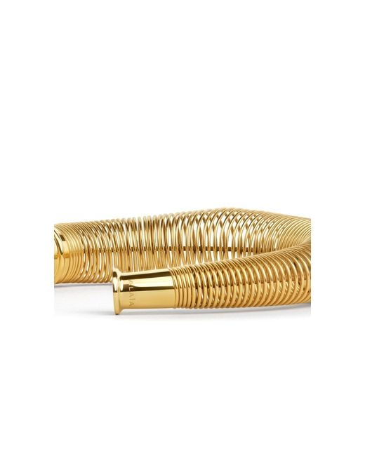 Alaïa Metallic Alaïa Spiral Torque Necklace