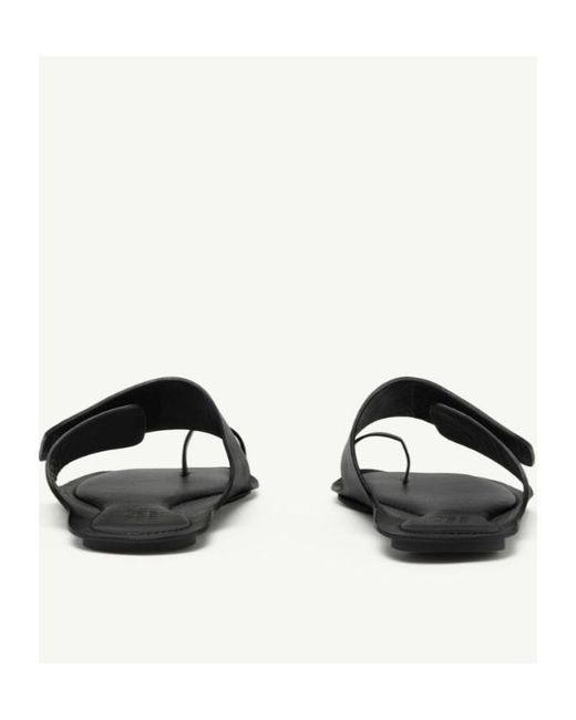 MM6 by Maison Margiela Black Anatomic Leather Slide Sandals