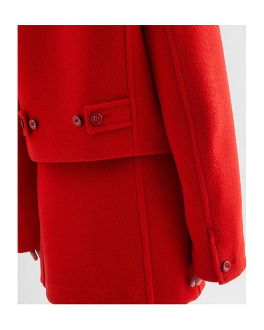 Jil Sander Red Wool Jacket