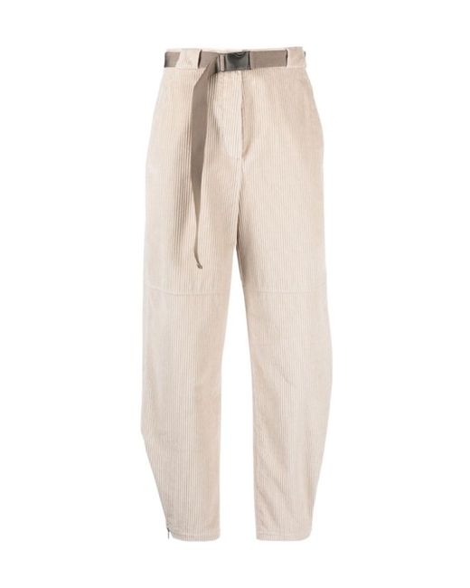 Brunello Cucinelli Natural Cropped Corduroy Trousers