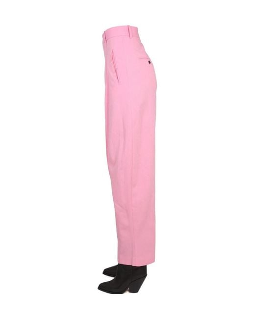 Isabel Marant Pink Logo Casual Pants