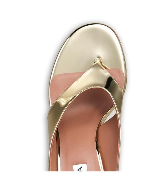 Alaïa Natural Cube Thong Mules