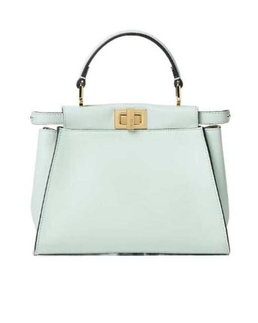Fendi Green Peekaboo Leather Shoulder Bag