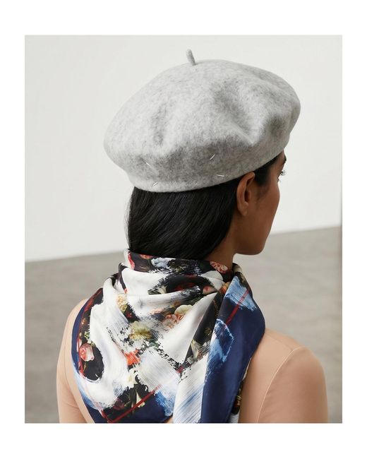 Maison Margiela White Beret Hat for men