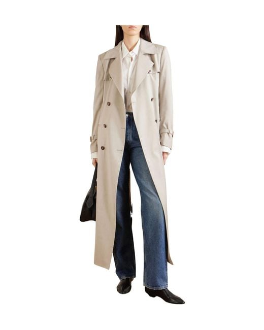 Giuliva Heritage White Silk-Blend Trench Coat