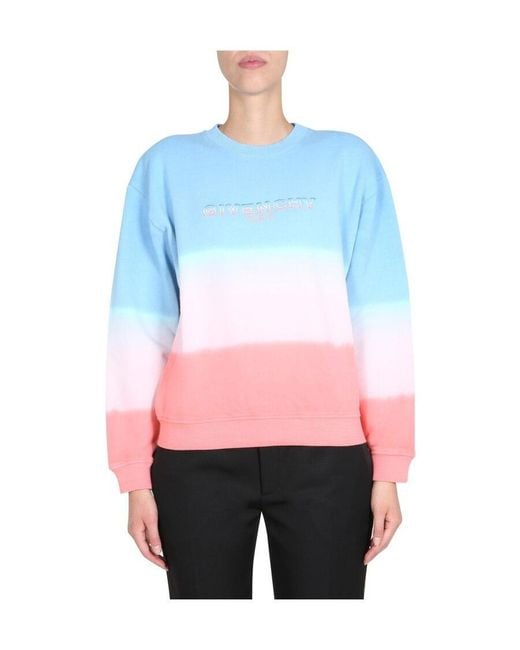 Givenchy Blue Logo Graded Sweater
