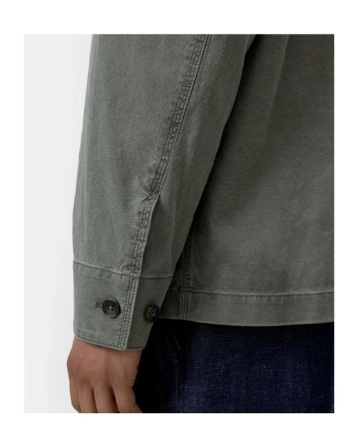 Closed Green Logo-Patch Multi-Pocket Shirt Jacket for men