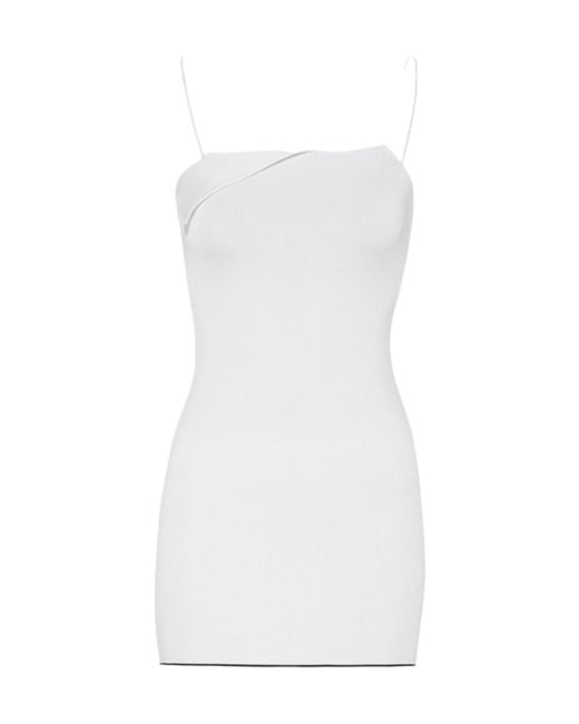 Jacquemus White Folded Mini Dress