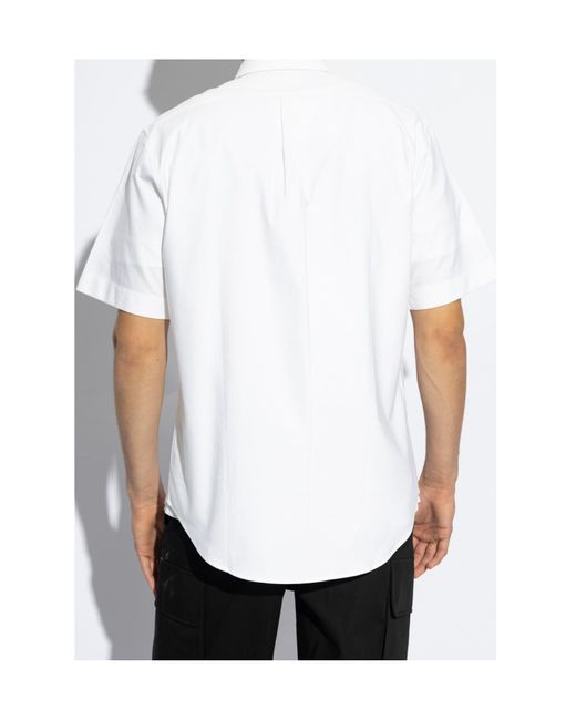Givenchy White Collared Short-Sleeve Shirt for men