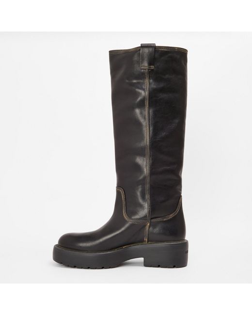 Miu Miu Black Suede Knee-High Boots