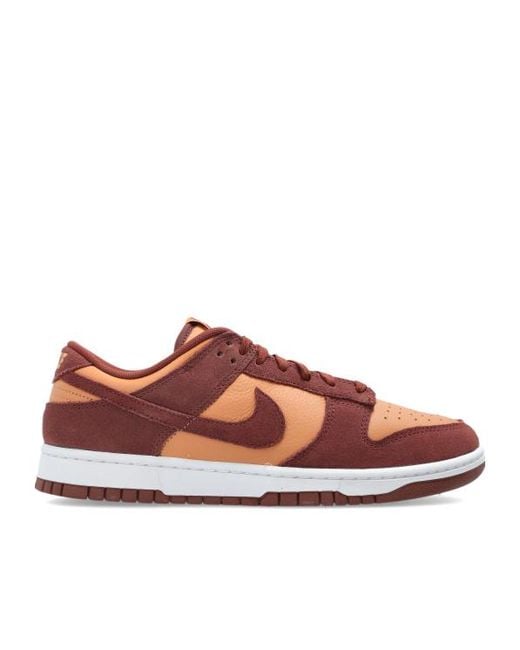 Nike Brown Dunk Low Retro Lace-Up Sneakers for men