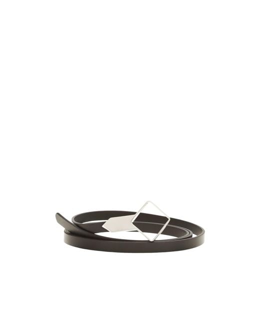 The Row White Rhombus Leather Belt