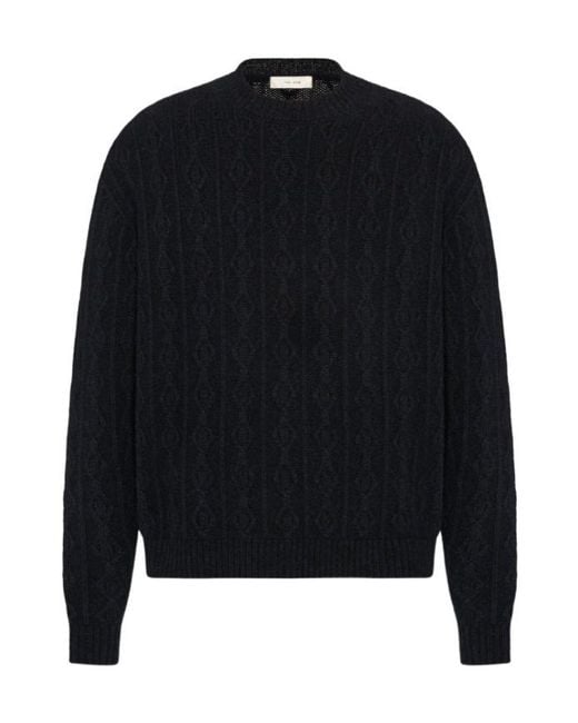 The Row Black Long-Sleeved Sweater for men