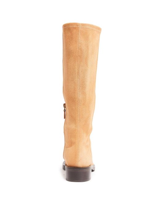 Stuart Weitzman White Round Toe Boots