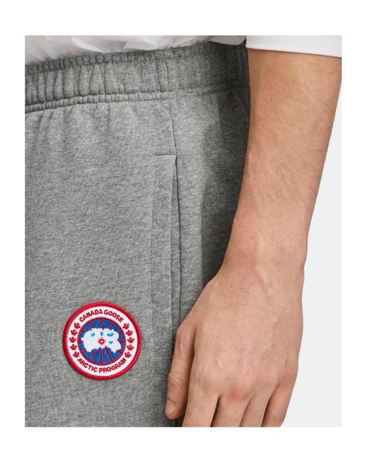 Canada Goose Gray Rove Logo-Patch Cotton Track Pants for men
