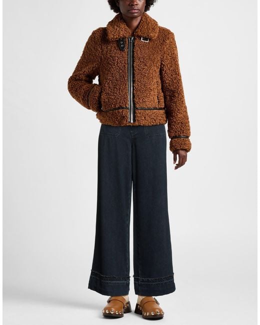 Rag & Bone Blue Plain Colour Wide-Leg Jeans