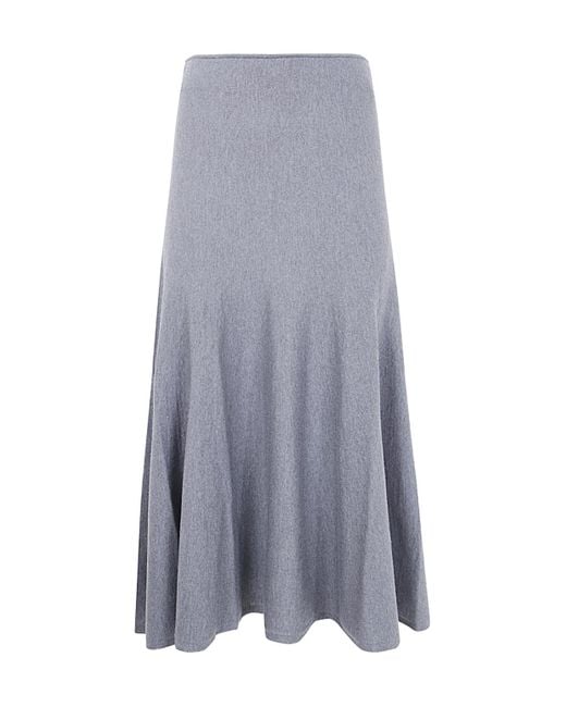 Khaite Gray Mayu Knitted Skirt