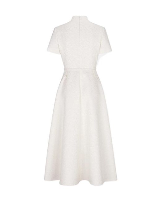 Dior White Mid-Length Belted Shirtdress