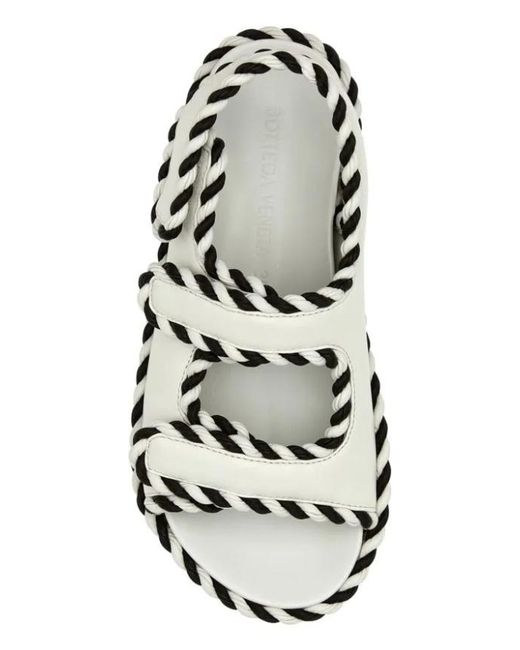 Bottega Veneta White Jack Open Toe Sandals
