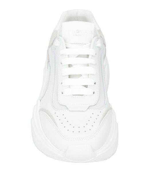 Dolce & Gabbana White Solid Color Sneakers
