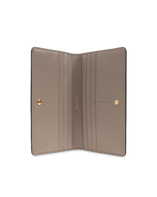 MICHAEL Michael Kors Gray Bryant Large Pebbled Snap-Front Wallet