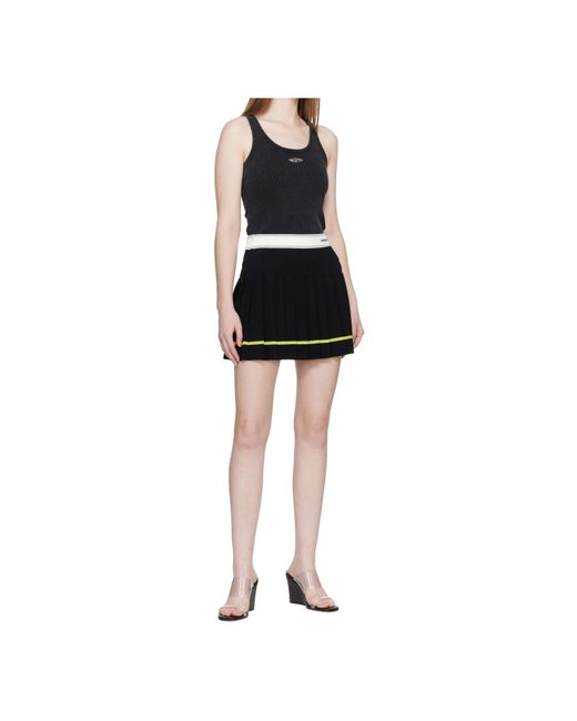 Casablanca Black Logo Plaque Ribbed Tank Top