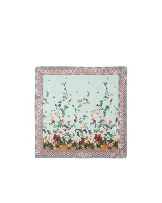 LaDoubleJ Blue La Doublej Floral Silk Scarf