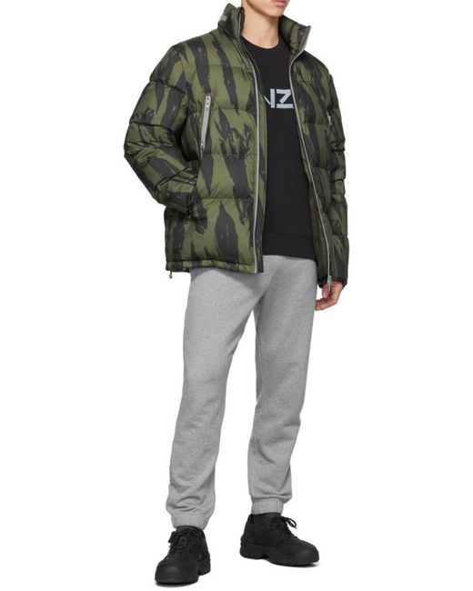 KENZO Black Logo-Print Cotton Sweatshirt for men