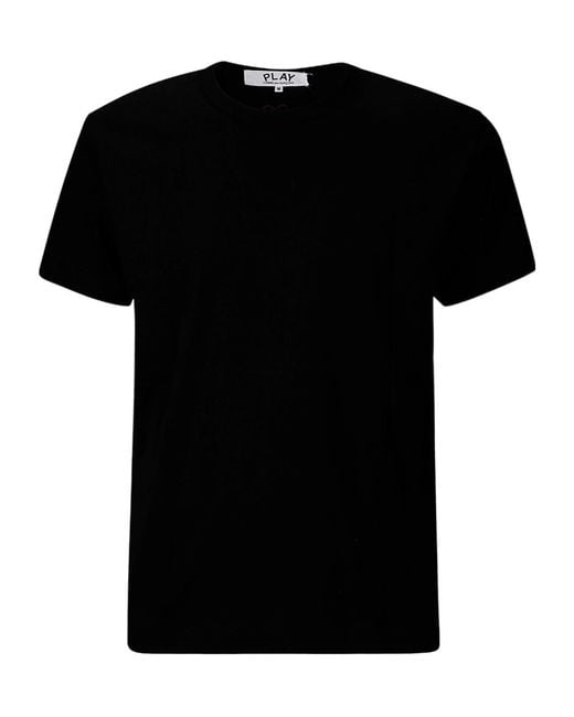 COMME DES GARÇONS PLAY Black Comme Des Garçons Play Logo Patch Crewneck T-Shirt