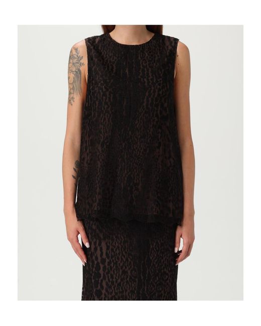 Tom Ford Black Tulle Sleeveless Top