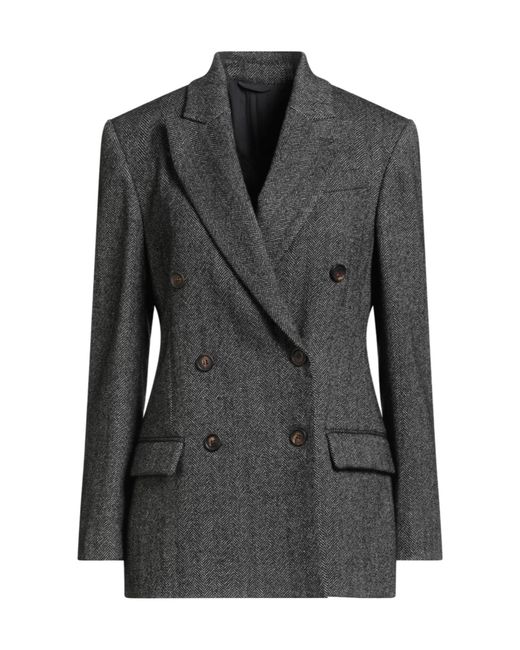 Brunello Cucinelli Black Double-Breasted Suit