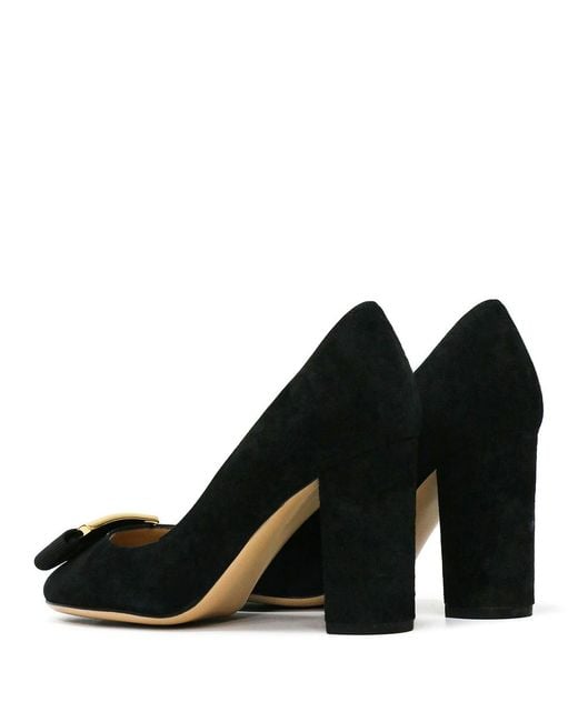 Ferragamo Black Bow-Tie High Heels