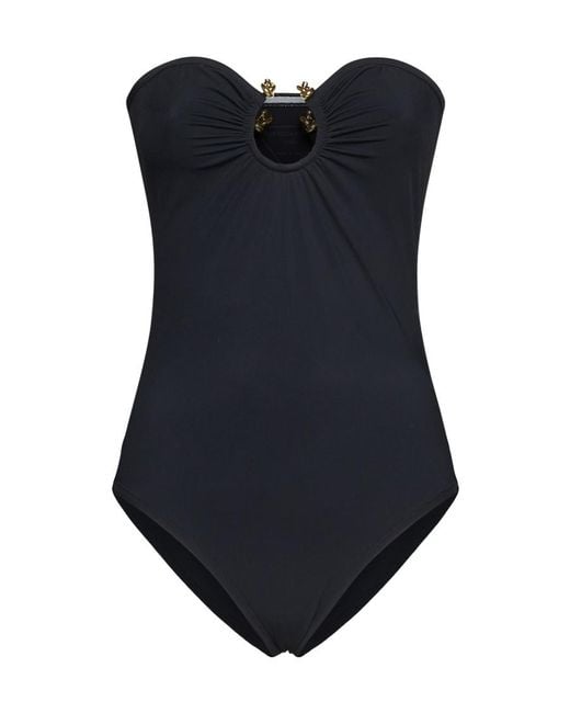 Bottega Veneta Black Knot Ring One-Piece Swimsuit