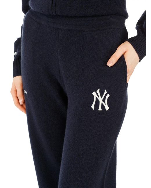 Sporty & Rich Blue Elastic Waist Casual Pants