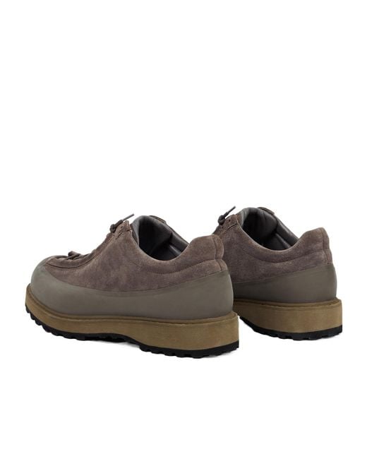 Stone Island Brown Lace-Up Suede Sneakers for men