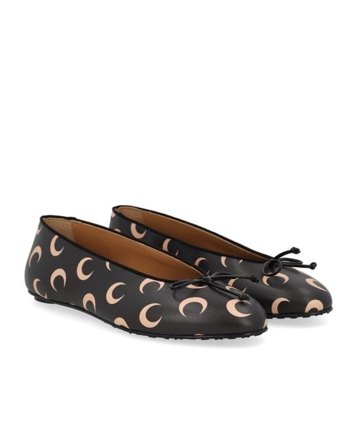 MARINE SERRE Black Bow Flats