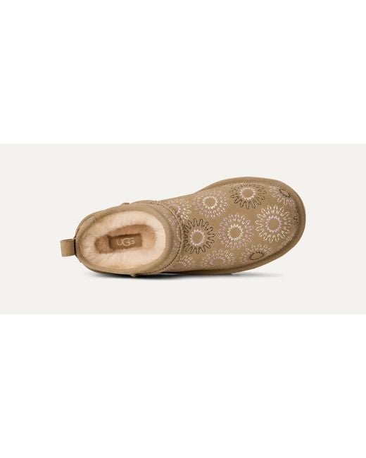 Ugg Brown Sun-Stitched Slippers