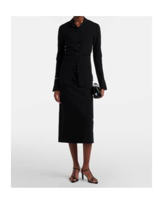 Jil Sander Black Mid-Rise Pencil Skirt