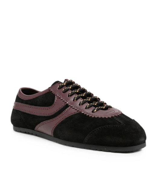 Dries Van Noten Black Lace-Up Low-Top Sneakers