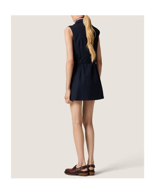Miu Miu Blue Poplin Mini-Dress